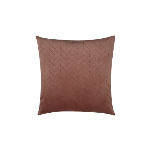 Square Pillow, 100% Polyester Fill, Gen Velvet, Zipper, 16x16, Blush